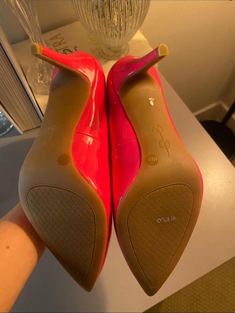 Jessica Simpson Hot Pink Patent Pointed-Toe Pumps/BRAND NEW - Picture 4 of 5